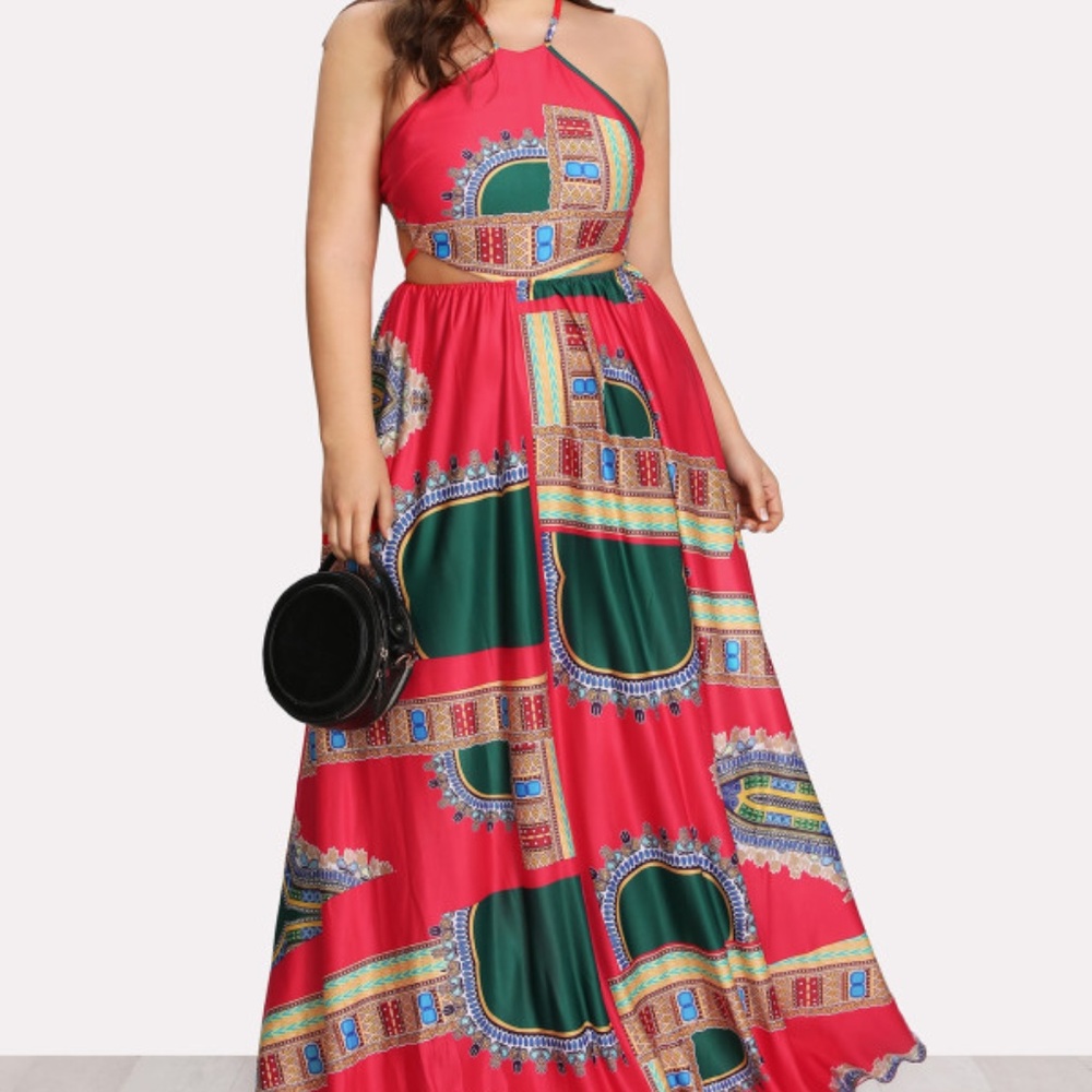Royalty Print Maxi Dress